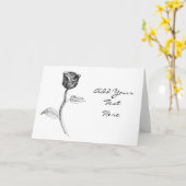 Schwarze Rose. Karte (Gelbe Blume)