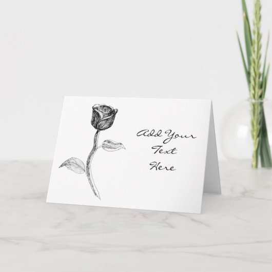 Schwarze Rose. Karte (Vorderseite)
