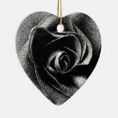 SCHWARZE ROSE KERAMIKORNAMENT (Rechts)