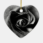 SCHWARZE ROSE KERAMIKORNAMENT (Hinten)