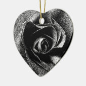 SCHWARZE ROSE KERAMIKORNAMENT (Links)