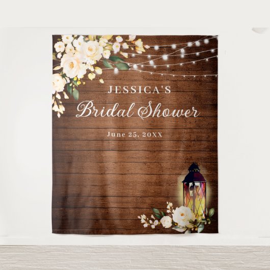 Schwarze Rose Laterne Brautparty Hintergrund Wandteppich (Vorderseite)