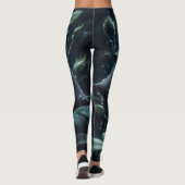Schwarze Rose Leggings (Rückseite)