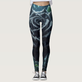 Schwarze Rose Leggings