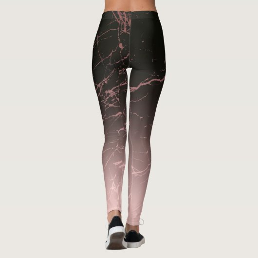 Schwarze Rose Leggings (Rückseite)