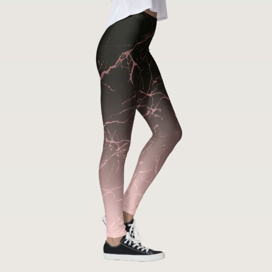 Schwarze Rose Leggings (Rechts)