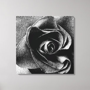 SCHWARZE ROSE LEINWANDDRUCK