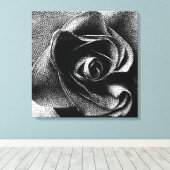 SCHWARZE ROSE LEINWANDDRUCK (Insitu (Holzboden))