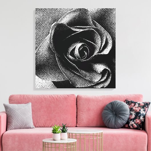 SCHWARZE ROSE LEINWANDDRUCK (Insitu (Wohnzimmer))
