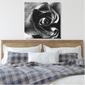SCHWARZE ROSE LEINWANDDRUCK (Insitu (Schlafzimmer))