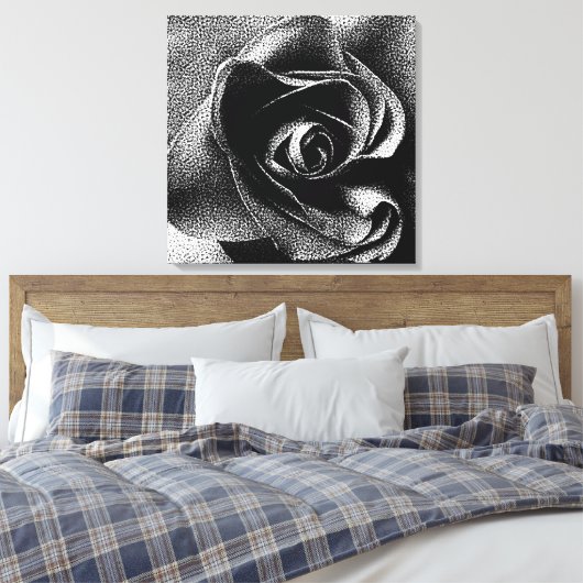SCHWARZE ROSE LEINWANDDRUCK (Insitu (Schlafzimmer))