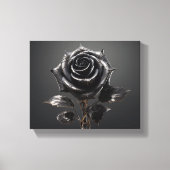 Schwarze Rose Leinwanddruck (Vorderseite)