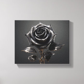 Schwarze Rose Leinwanddruck