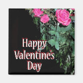 Schwarze Rose Magnet (Vorne)