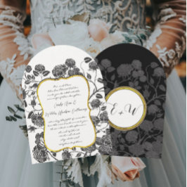 Schwarze Rose - Maßgeschneiderte Farbensehen Einladung