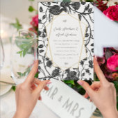 Schwarze Rose - Maßgeschneiderte Farbensehen Einladung