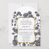 Schwarze Rose - Maßgeschneiderte Farbensehen Einladung (Vorderseite)