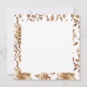 Schwarze Rose mit Akzenten aus Gold und Floral Karte (Rückseite)