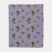 Schwarze Rose Muster Gothic Fleecedecke (Vorderseite)