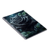 Schwarze Rose Notizblock (Rechte Seite)
