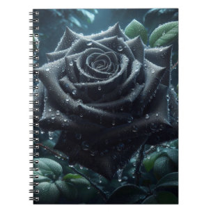Schwarze Rose Notizblock