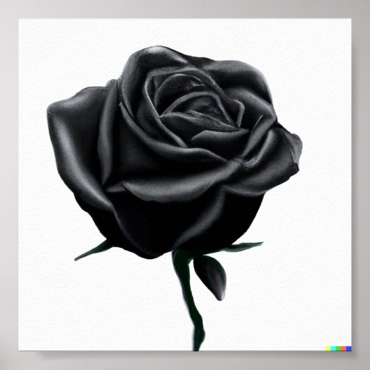 Schwarze Rose Poster (Vorne)