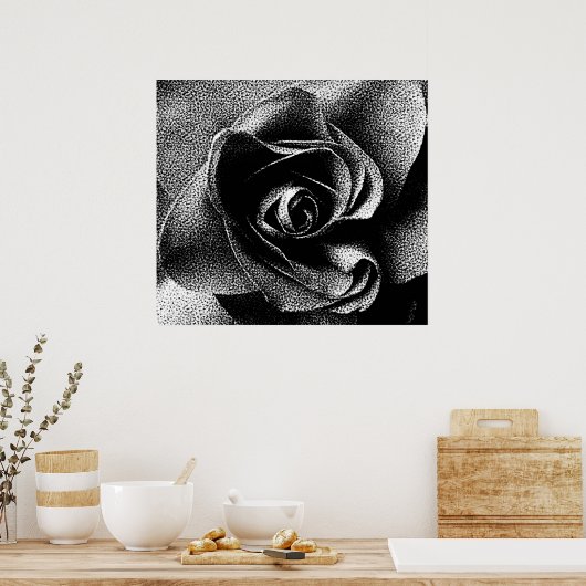 SCHWARZE ROSE POSTER (Küche)