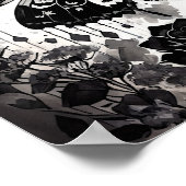 Schwarze Rose Poster (Ecke)