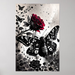 Schwarze Rose Poster