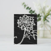 Schwarze Rose Postkarte (Stehend Vorderseite)