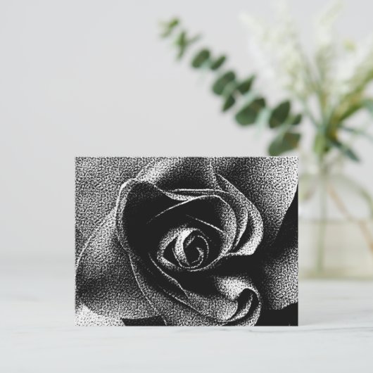 SCHWARZE ROSE POSTKARTE (Stehend Vorderseite)