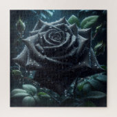 Schwarze Rose Puzzle (Vertikal)