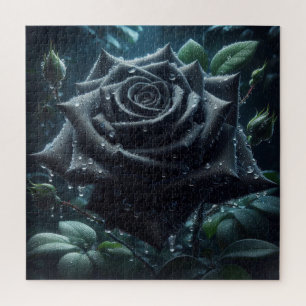 Schwarze Rose Puzzle