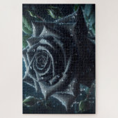 Schwarze Rose Puzzle (Vertikal)