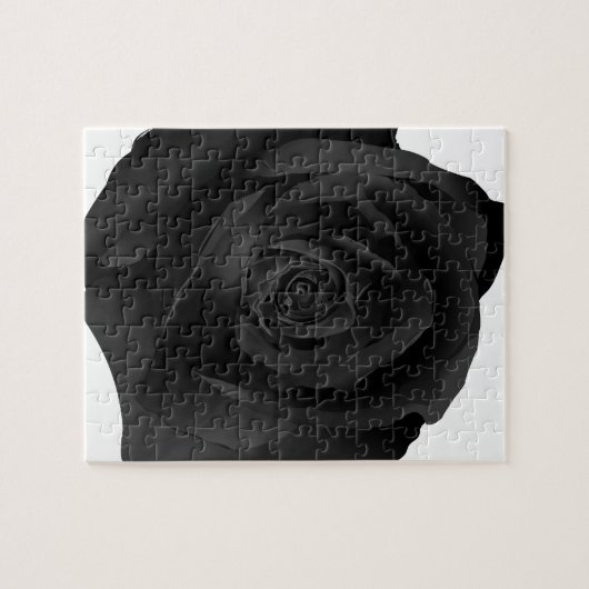 Schwarze Rose Puzzle (Horizontal)