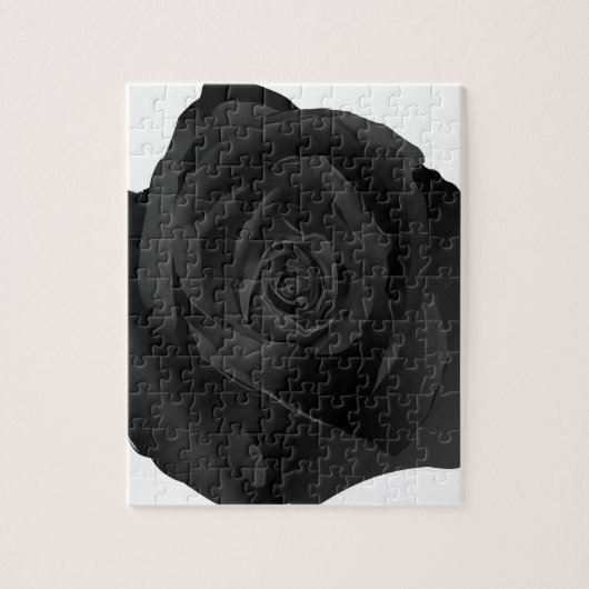 Schwarze Rose Puzzle (Vertikal)