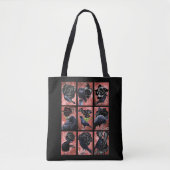 Schwarze Rose-Raben und Krähen Gothic Art Collage Tasche (Vorderseite)