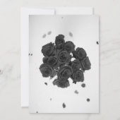 Schwarze Rose Rose Romantische Elegante Einladung (Rückseite)