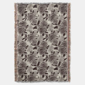 Schwarze Rose, Rose, Schwarz und Grau Decke (Vorderseite Vertikal)