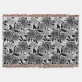 Schwarze Rose, Rose, Schwarz und Grau Decke (Vorderseite)