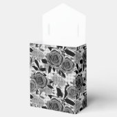 Schwarze Rose, Rose, Schwarz und Grau Geschenkschachtel (Geöffnet)