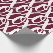 Schwarze Rose Rotes Weißes Muster Geschenkpapier (Ecke)