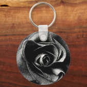SCHWARZE ROSE SCHLÜSSELANHÄNGER (Vorderseite)