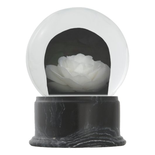 Schwarze Rose Schneekugel (Rückseite)