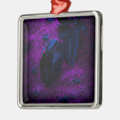 Schwarze Rose, schwarze Spinnen Ornament Aus Metall (Links)