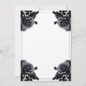 Schwarze Rose Shabby Dusche Einladung (Rückseite)