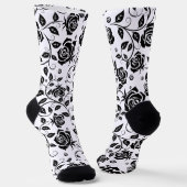Schwarze Rose Socken (Gewinkelt)