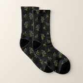 Schwarze Rose Socken (Paar)