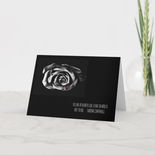 Schwarze Rose Sympathie-Karten Karte (Vorderseite)