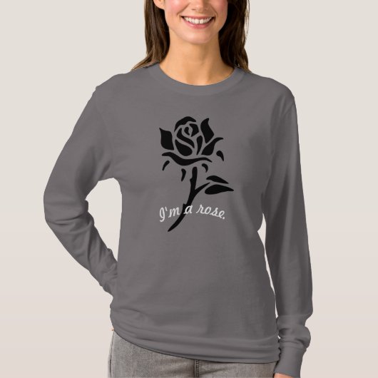 Schwarze Rose T-Shirt (Vorderseite)